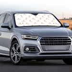Cartoon Bull Terrier Pattern Print Car Windshield Sun Shade