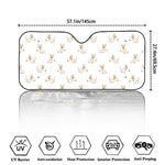 Cartoon Bull Terrier Pattern Print Car Windshield Sun Shade