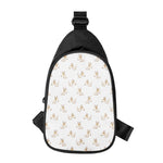 Cartoon Bull Terrier Pattern Print Chest Bag