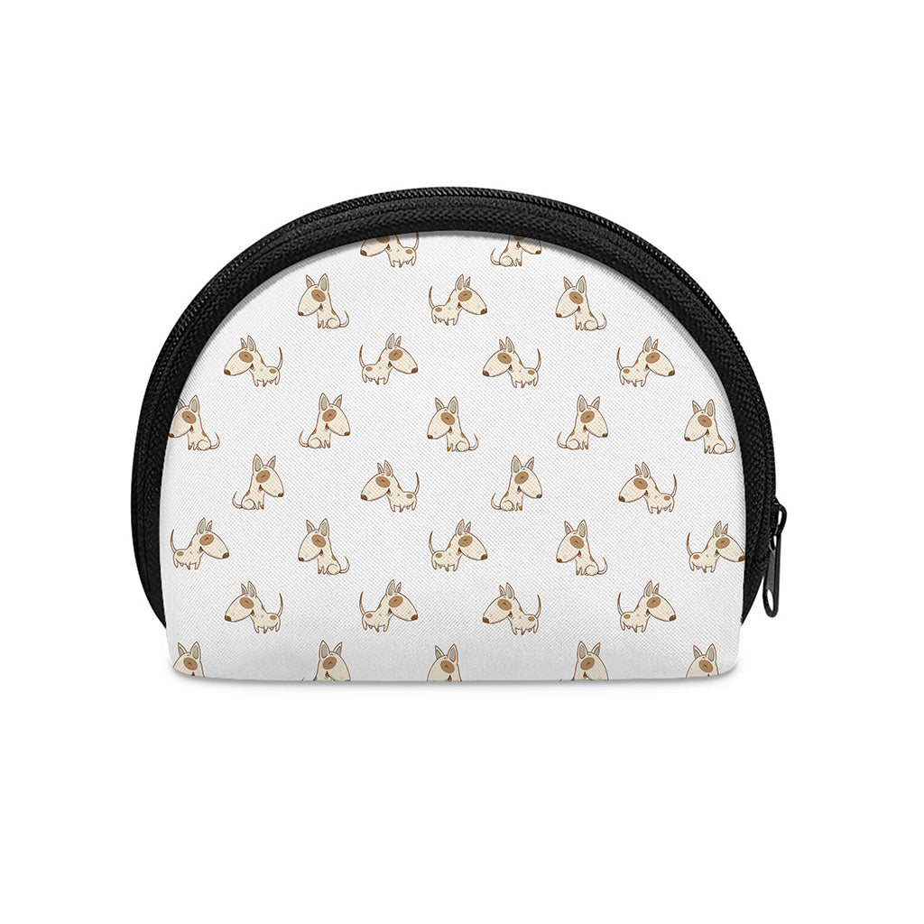 Cartoon Bull Terrier Pattern Print Coin Purse
