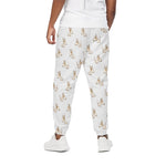Cartoon Bull Terrier Pattern Print Cotton Pants