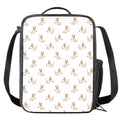 Cartoon Bull Terrier Pattern Print Crossbody Lunch Bag