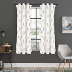 Cartoon Bull Terrier Pattern Print Curtain