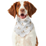 Cartoon Bull Terrier Pattern Print Dog Bandana