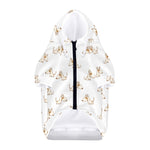 Cartoon Bull Terrier Pattern Print Dog Zip Up Hoodie