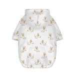 Cartoon Bull Terrier Pattern Print Dog Zip Up Hoodie