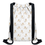 Cartoon Bull Terrier Pattern Print Drawstring Backpack