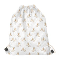 Cartoon Bull Terrier Pattern Print Drawstring Bag