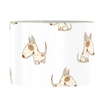 Cartoon Bull Terrier Pattern Print Drum Lamp Shade