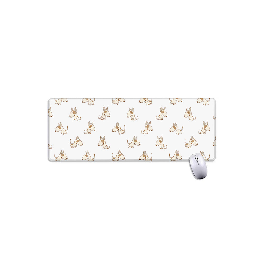 Cartoon Bull Terrier Pattern Print Extended Mouse Pad