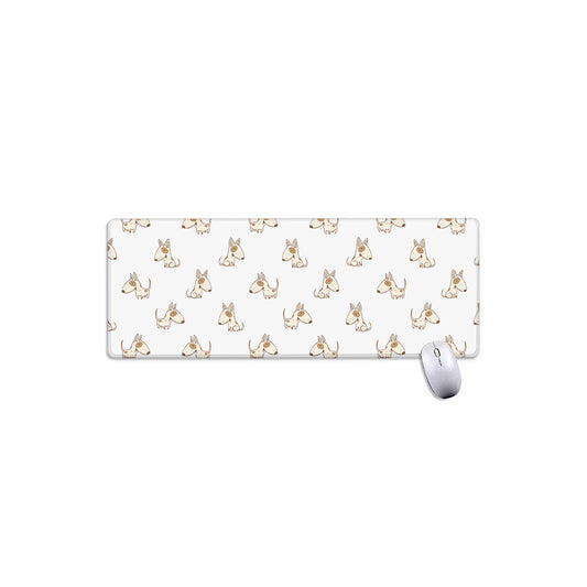 Cartoon Bull Terrier Pattern Print Extended Mouse Pad
