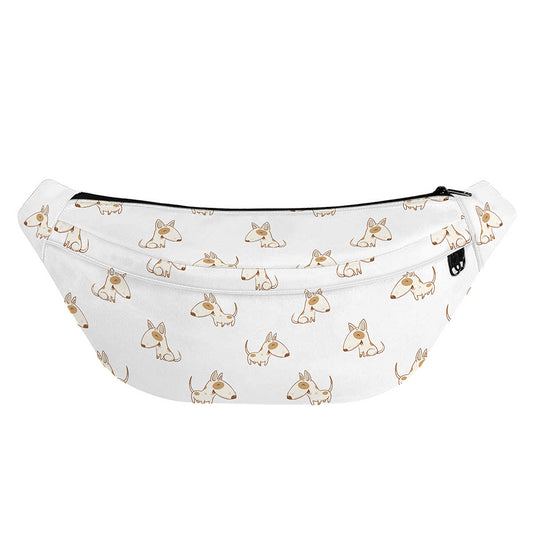Cartoon Bull Terrier Pattern Print Fanny Pack