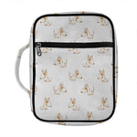 Cartoon Bull Terrier Pattern Print Front Pocket Bible Bag