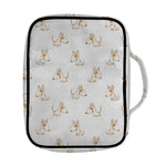 Cartoon Bull Terrier Pattern Print Front Pocket Bible Bag