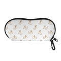 Cartoon Bull Terrier Pattern Print Glasses Case