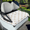 Cartoon Bull Terrier Pattern Print Golf Cart Seat Cover