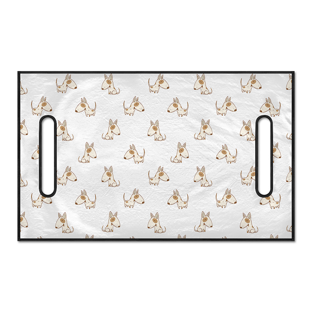 Cartoon Bull Terrier Pattern Print Golf Cart Seat Cover