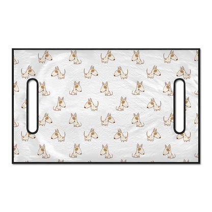 Cartoon Bull Terrier Pattern Print Golf Cart Seat Cover