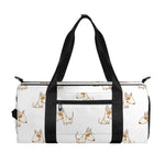 Cartoon Bull Terrier Pattern Print Gym Bag