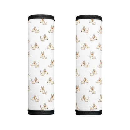 Cartoon Bull Terrier Pattern Print Handle Covers
