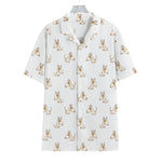 Cartoon Bull Terrier Pattern Print Hawaiian Shirt
