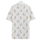 Cartoon Bull Terrier Pattern Print Hawaiian Shirt