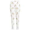 Cartoon Bull Terrier Pattern Print High-Waisted Pocket Leggings