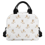 Cartoon Bull Terrier Pattern Print Insulated Lunch Bag