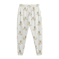 Cartoon Bull Terrier Pattern Print Jogger Pants