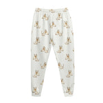 Cartoon Bull Terrier Pattern Print Jogger Pants