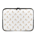 Cartoon Bull Terrier Pattern Print Laptop Sleeve