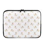 Cartoon Bull Terrier Pattern Print Laptop Sleeve