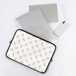 Cartoon Bull Terrier Pattern Print Laptop Sleeve