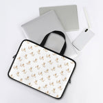 Cartoon Bull Terrier Pattern Print Laptop Sleeve With Handle