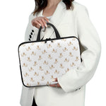 Cartoon Bull Terrier Pattern Print Laptop Sleeve With Handle