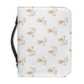 Cartoon Bull Terrier Pattern Print Leather Bible Cover