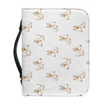 Cartoon Bull Terrier Pattern Print Leather Bible Cover