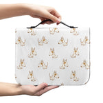 Cartoon Bull Terrier Pattern Print Leather Bible Cover