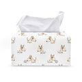 Cartoon Bull Terrier Pattern Print Leather Tissue Box Cover