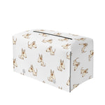 Cartoon Bull Terrier Pattern Print Leather Tissue Box Cover
