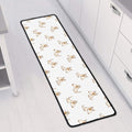 Cartoon Bull Terrier Pattern Print Long Kitchen Mat