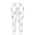 Cartoon Bull Terrier Pattern Print Men's Leggings