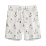 Cartoon Bull Terrier Pattern Print Men's Sports Shorts