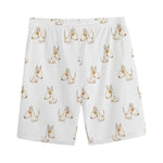 Cartoon Bull Terrier Pattern Print Men's Sports Shorts