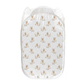 Cartoon Bull Terrier Pattern Print Mesh Laundry Hamper