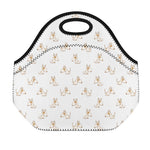 Cartoon Bull Terrier Pattern Print Neoprene Lunch Bag