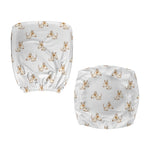 Cartoon Bull Terrier Pattern Print Office Chair Cover