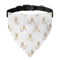Cartoon Bull Terrier Pattern Print Over The Collar Dog Bandana