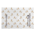Cartoon Bull Terrier Pattern Print Placemat