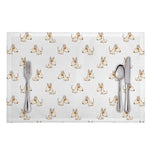 Cartoon Bull Terrier Pattern Print Placemat
